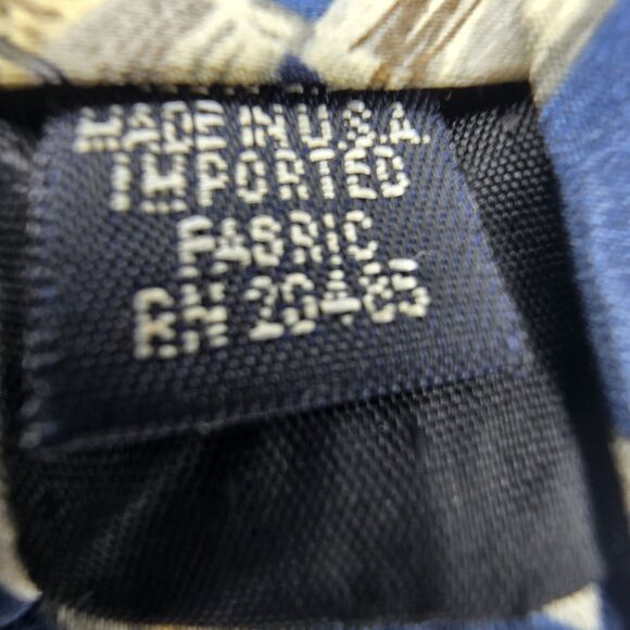 Stafford Mens Necktie 100% Silk Blue Tan Geometric Business Tie 57 x 4 Vintage - Picture 6 of 6